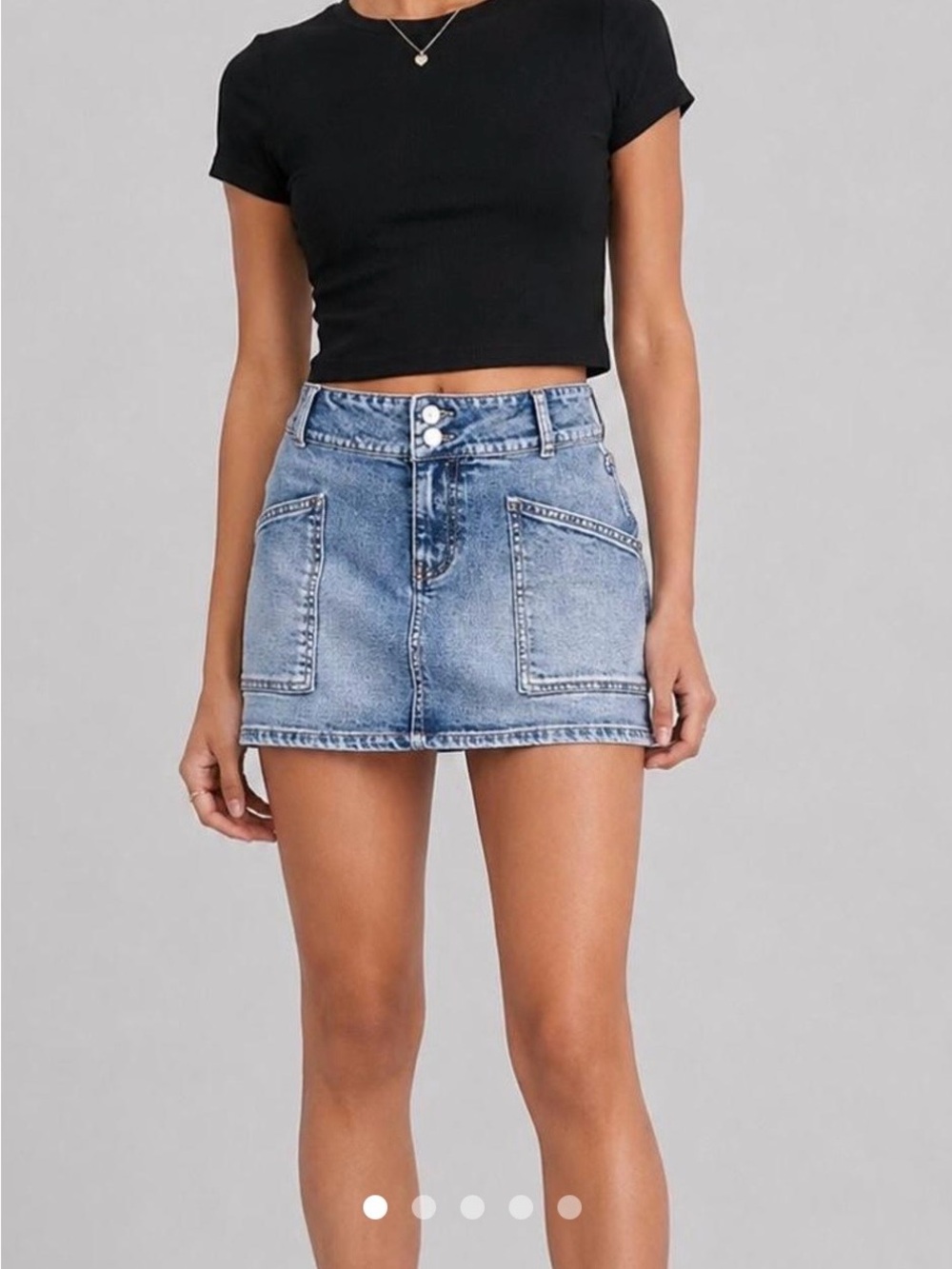 Celebrity Pink Blue Denim Skirt | XL